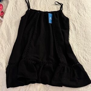 Cupshe Black Mini Dress with Delicate Straps